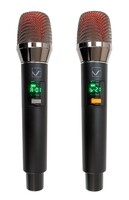 100W SIX-SPEAKER TOWER KARAOKE SYSTEM WITH 2 PRO WIRELESS MICROPHONES FOR SMART TV AND PHONE/TABLET